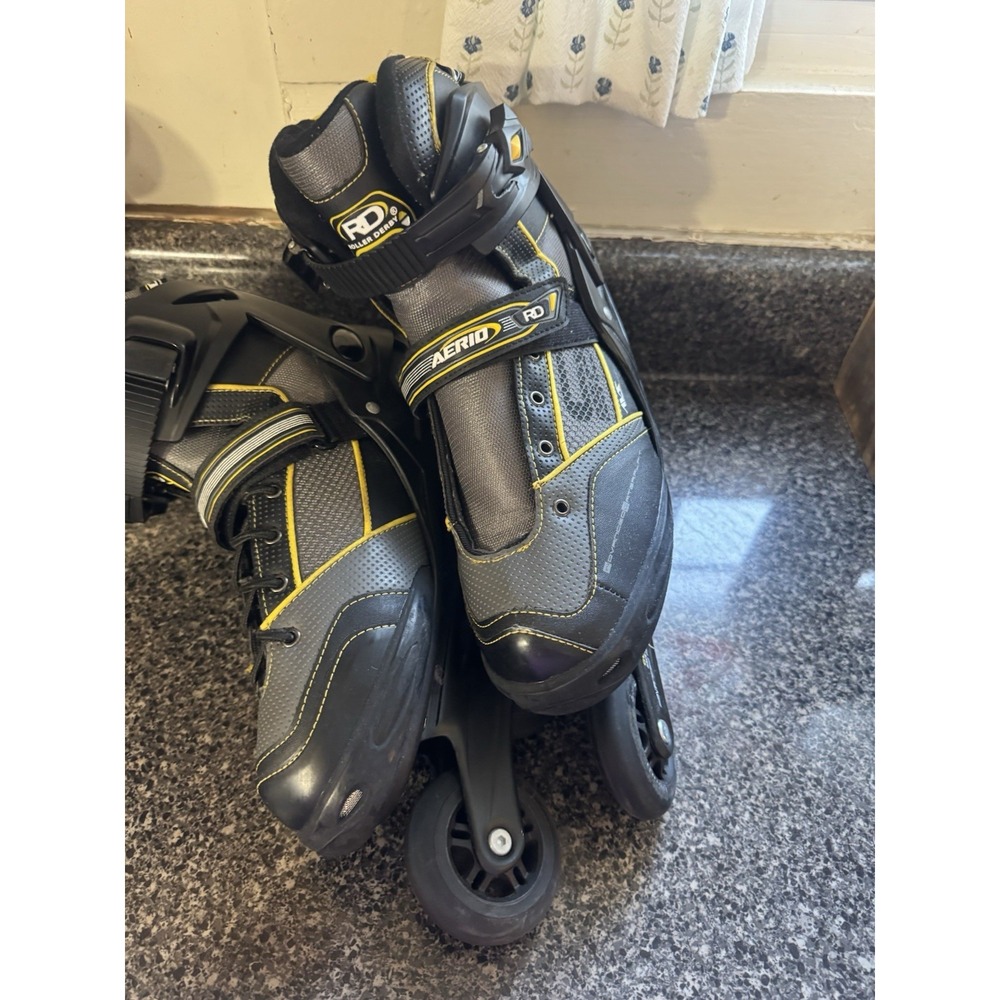 Roller Derby Men's Aerio Q-60 Inline Skates - Black/Yellow Size 11 - Picture 5 of 15